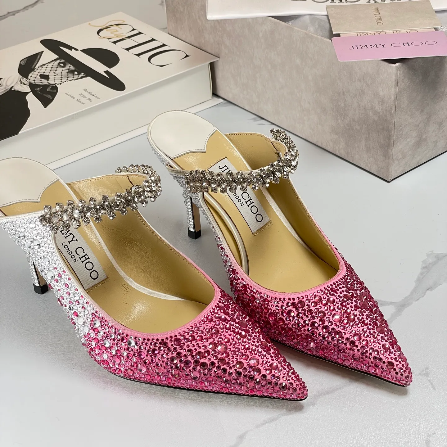 👟👟Ex-factory price 680👟👟 Jimmy Choo BING 65 diamond high heels 35-40 (41 42 43 customized)